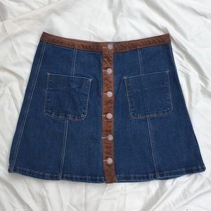 American Rag button down jean skirt